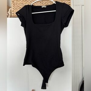 Free People Black Bodysuit